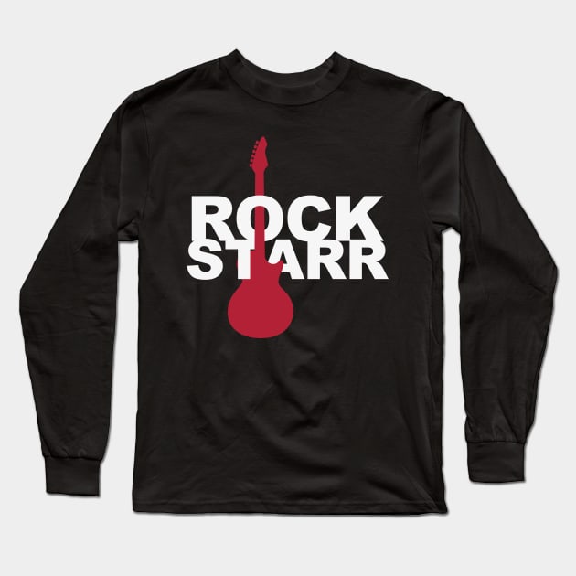 Electric guitar rock starr Long Sleeve T-Shirt by JewelryArcade